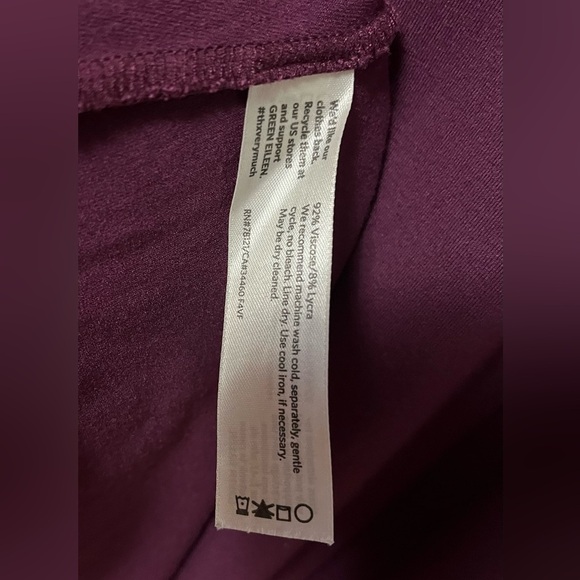 Eileen Fisher Women’s Purple 3/4 sleeve Size Medium Shapeless Dress - Picture 7 of 7
